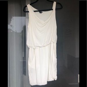 White Theory Asymmetrical Casual Shoulder Dress